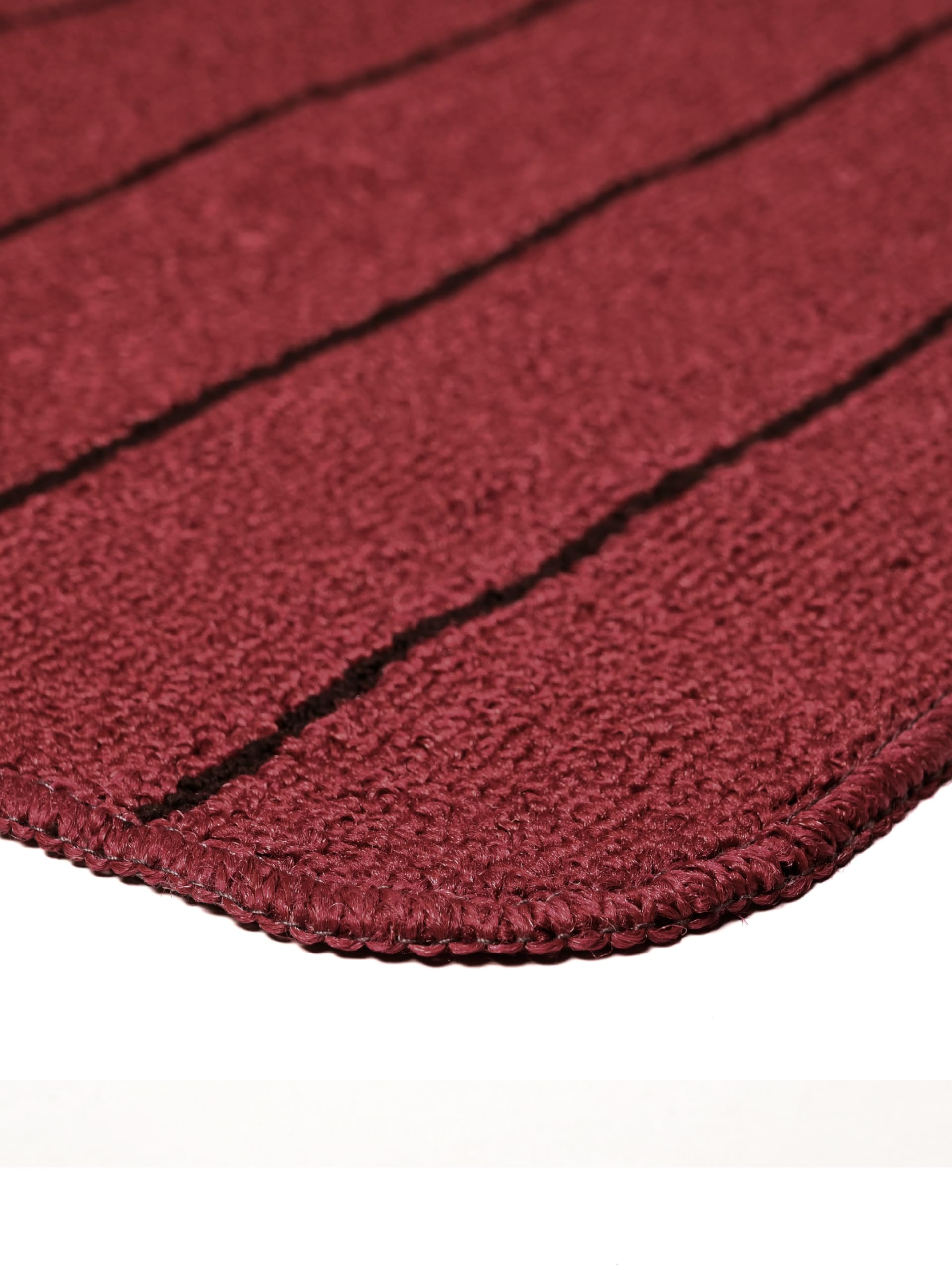 SARAL HOME EASY LIVING Polypropylene Striped Anti Skid Runner (45X120 cm, Maroon)